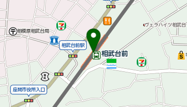 宅配ロッカーPUDO 小田急電鉄 相武台前駅の地図画像