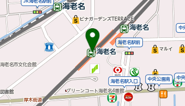 宅配ロッカーPUDO 小田急電鉄 海老名駅の地図画像