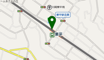 宅配ロッカーPUDO 小田急電鉄 栗平駅の地図画像