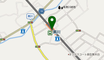 宅配ロッカーPUDO 小田急電鉄 黒川駅の地図画像