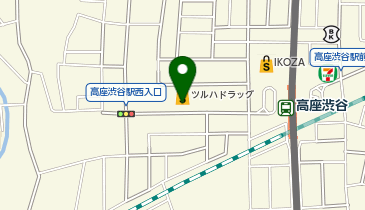 宅配ロッカーPUDO ツルハドラッグ 大和渋谷店の地図画像