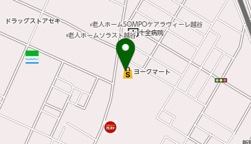 宅配ロッカーPUDO ヨークマート 越谷赤山店の地図画像