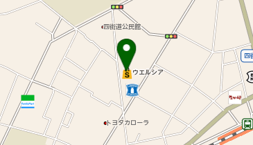 宅配ロッカーPUDO ウエルシア 四街道津の守店の地図画像