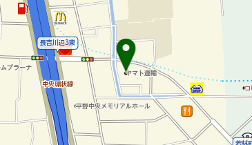 宅配ロッカーPUDO ヤマト運輸 長原センターの地図画像