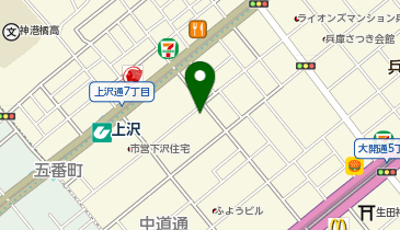 宅配ロッカーPUDO ヤマト運輸 神戸水木通営業所の地図画像