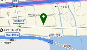宅配ロッカーPUDO ヤマト運輸 神戸御影郷センターの地図画像