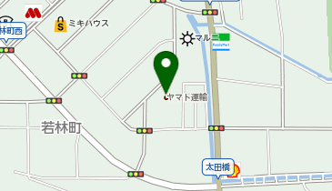 宅配ロッカーPUDO ヤマト運輸 八尾若林センターの地図画像