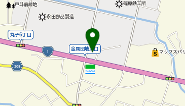 宅配ロッカーPUDO ヤマト運輸 静岡丸子センターの地図画像