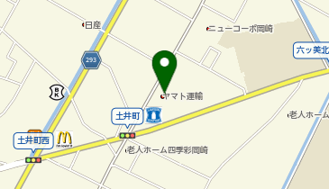 宅配ロッカーPUDO ヤマト運輸 岡崎六名センターの地図画像