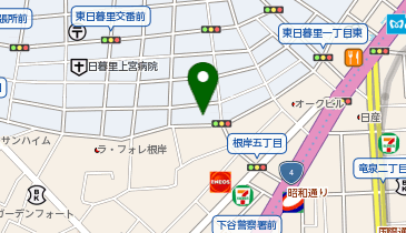 宅配ロッカーPUDO ウェルパーク 東日暮里一丁目店の地図画像