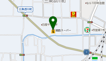 宅配ロッカーPUDO 関西スーパー 奈良三条店の地図画像