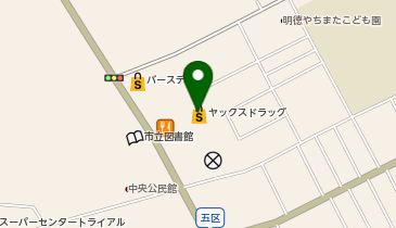 宅配ロッカーPUDO ヤックスドラッグ 八街中央店の地図画像