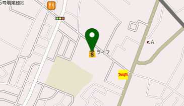 宅配ロッカーPUDO ライフ 増尾店の地図画像