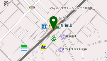 宅配ロッカーPUDO 西武鉄道 新狭山駅の地図画像