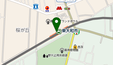 宅配ロッカーPUDO 西武鉄道 東大和市駅の地図画像