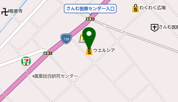 宅配ロッカーPUDO ウエルシア 山武成東店の地図画像