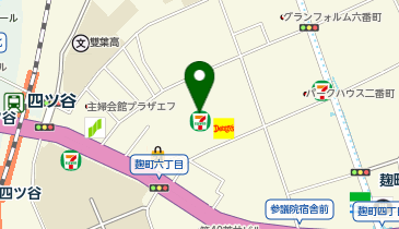 宅配ロッカーPUDO セブン-イレブン 千代田二番町店の地図画像