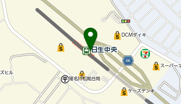 宅配ロッカーPUDO 能勢電鉄 日生中央駅の地図画像