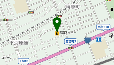 宅配ロッカーPUDO 関西スーパー 琵琶店の地図画像