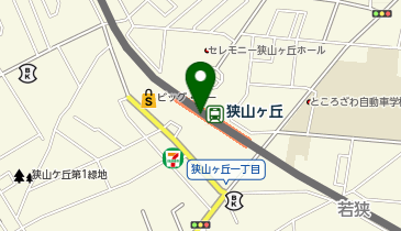 宅配ロッカーPUDO 西武鉄道 狭山ヶ丘駅の地図画像