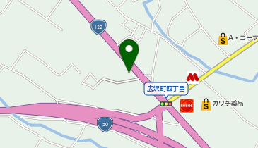 宅配ロッカーPUDO ヤマト運輸 桐生広沢センターの地図画像