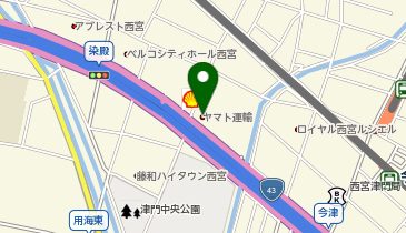 宅配ロッカーPUDO ヤマト運輸 西宮津門川センターの地図画像