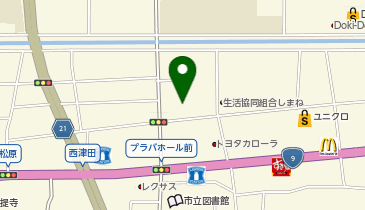 宅配ロッカーPUDO ヤマト運輸 松江津田センターの地図画像