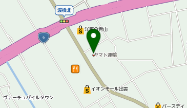 宅配ロッカーPUDO ヤマト運輸 出雲渡橋センターの地図画像