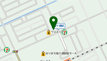 宅配ロッカーPUDO ウエルシア 袖ケ浦奈良輪店の地図画像