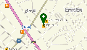 宅配ロッカーPUDO マミーマート 鶴ケ舞店の地図画像