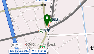 宅配ロッカーPUDO 小田急電鉄 厚木駅の地図画像