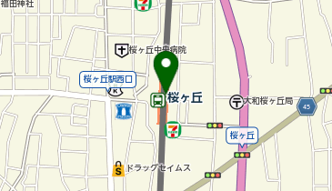 宅配ロッカーPUDO 小田急電鉄 桜ヶ丘駅の地図画像