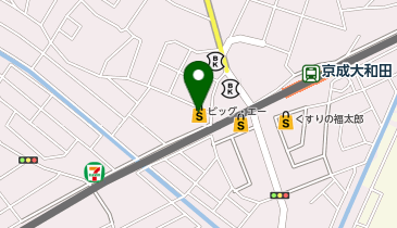 宅配ロッカーPUDO Big-A 八千代大和田店の地図画像