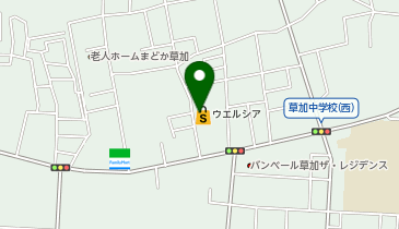宅配ロッカーPUDO ウエルシア 草加店の地図画像