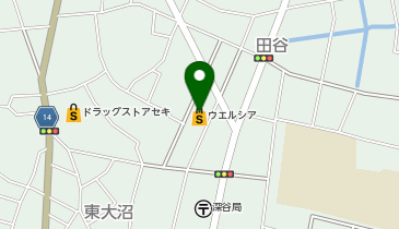 宅配ロッカーPUDO ウエルシア 深谷東大沼店の地図画像