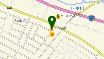 宅配ロッカーPUDO ウエルシア 本庄万年寺店の地図画像