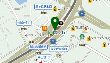 宅配ロッカーPUDO 泉北高速鉄道 泉ケ丘駅の地図画像