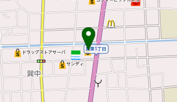 宅配ロッカーPUDO ライフ 巽店の地図画像