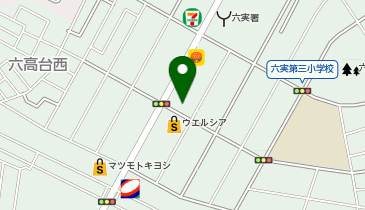 宅配ロッカーPUDO Big-A 松戸六高台店の地図画像