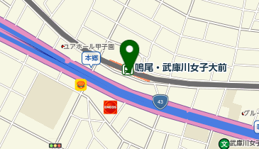 宅配ロッカーPUDO 阪神電鉄 鳴尾・武庫川女子大前駅の地図画像