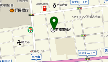 宅配ロッカーPUDO 前橋市役所の地図画像