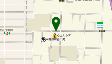 宅配ロッカーPUDO ウエルシア 平野瓜破西店の地図画像