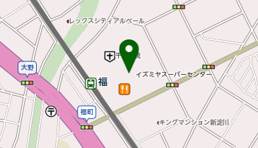 宅配ロッカーPUDO イズミヤ 福町店の地図画像