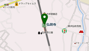 宅配ロッカーPUDO 京浜急行電鉄 弘明寺駅の地図画像