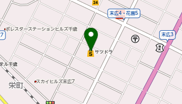 宅配ロッカーPUDO サツドラ 千歳末広店の地図画像