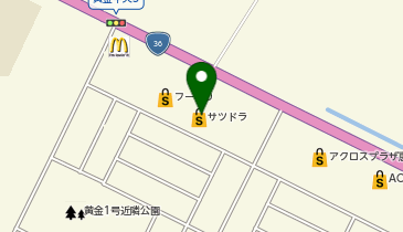 宅配ロッカーPUDO サツドラ 恵庭黄金店の地図画像