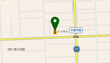 宅配ロッカーPUDO とりせん 大原店の地図画像