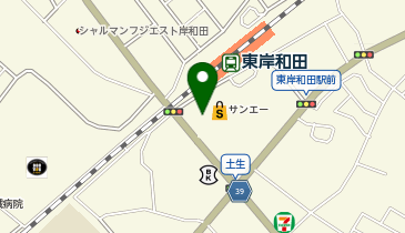 宅配ロッカーPUDO ウエルシア アクロスプラザ東岸和田店の地図画像