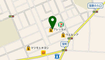 宅配ロッカーPUDO フレッセイ 宝泉店の地図画像