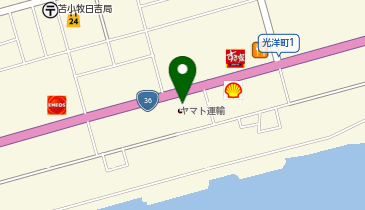 宅配ロッカーPUDO ヤマト運輸 苫小牧有明センターの地図画像